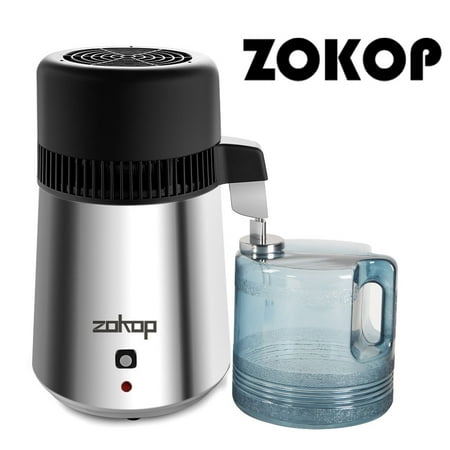 Cleaning Zinc Table Tops 750W Water Distillation Purifier, Stainless Steel Distilling Pure Water Machine for Home Countertop Table Desktop, 4L Distilled Water Making Machine, Water Purifier to Make Clean Water for Home Use ()