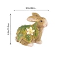 thumbnail image 2 of HEMOTON  Garden Ornaments Decor Rabbit Animal Decoration Nature, 2 of 8