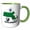 Green/White, variant on 3drose, State Map, Quarter, Seal and Picture Text of Massachusetts, 11oz Magic Transforming Mug