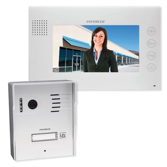 Seco-Larm DP-264-1C7Q Enforcer Hands-Free Video Door Phone Kit; Includes: (1) DP-264-CQ Hands-Free Camera, and (1) DP-264-M7Q Hands-Free Monitor