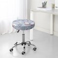 thumbnail image 7 of Fotbe Blue Butterfly Stool Covers Round,Waterproof Round Bar Stool Covers Bar Chair Covers Washable Stool Cushion Slipcover for 12-14 Inch Chair-, 7 of 7