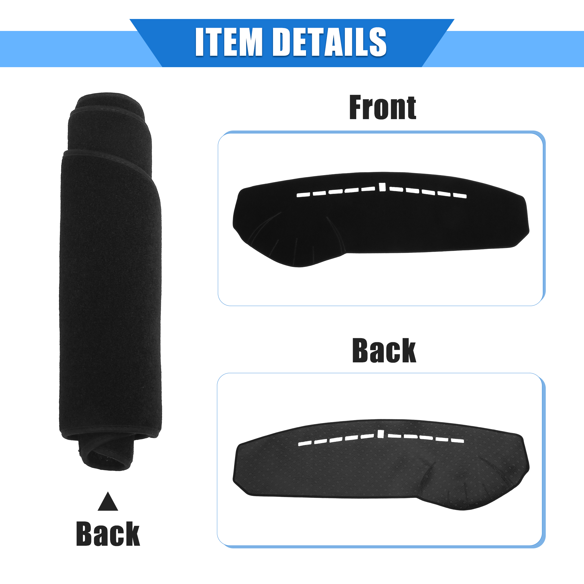 Unique Bargains Dashboard Cover for Hyundai Sonata 2005-2009 Left Hand Drive Black