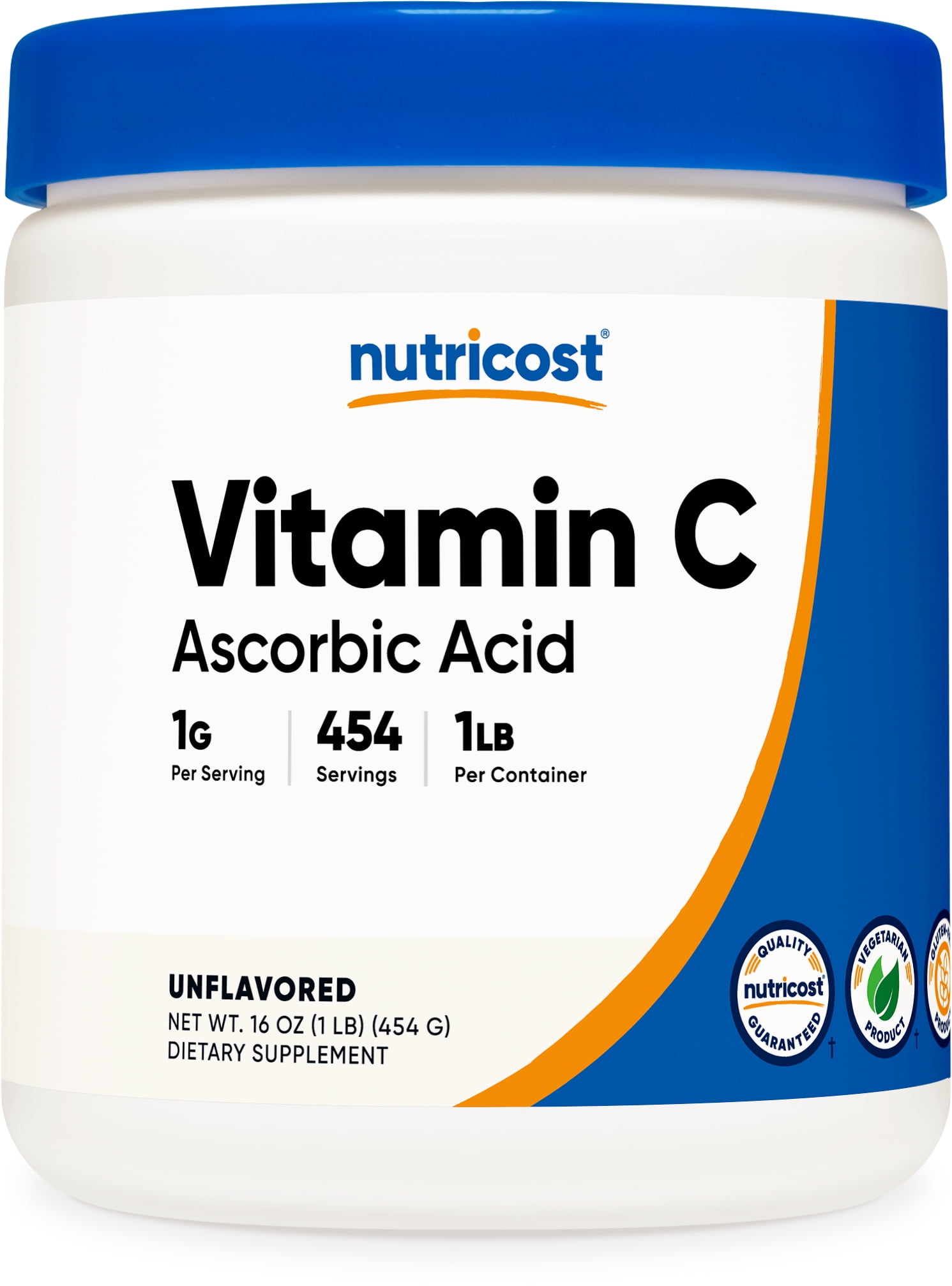 Buy Nutricost Vitamin C Ascorbic Acid Powder 1LB Gluten Free, NonGMO