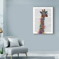 thumbnail image 3 of Trademark Fine Art 'Rainbow Splash Text Giraffe 3' Canvas Art by Fab Funky, 3 of 4