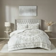 thumbnail image 4 of Home Essence Valeria 3 Piece Ivory Cotton Tufted Chenille Duvet Cover Set, King/Cal King,, 4 of 15
