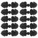 thumbnail image 1 of Uxcell 10 Pares de Botones de Cierre de Nudos Chinos Rana Negros con Perlas, 1 of 7