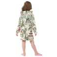 thumbnail image 7 of FORMRS Niños Bathrobe Unisex Hooded Robe Soft Plush Pajamas Sleepwear, Size 4-6T, Green Mountain Pattern, 7 of 7