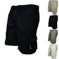 thumbnail image 3 of Arvbitana Men's Cargo Shorts, Workout Knee Length Pants, Loose-Fit Daily Wear Lounge Cozy Bottoms, 3 of 3