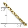thumbnail image 4 of Solid 14K Yellow Gold 2.4mm Diamond-cut Round Open Link Cable with Lobster Lock Chain - 30", 4 of 8