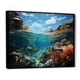 thumbnail image 2 of Designart "Reef's Mirror Water Image" Nautical & Beach Floater Framed Wall Art Print, 2 of 7