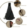 thumbnail image 3 of Bolso bandolera de lona Mochila bandolera Mochilas casuales para mujeres Hombres Ciclismo Senderismo Viajes, 3 of 5