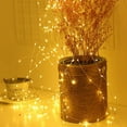 thumbnail image 3 of 10 Strand 200 LED String Light Outdoor Garden Copper Wire Lamp 8 Modes Decoration Wedding Lighting Ornament Battery Powered Solar Warm White, 3 of 9