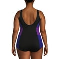 thumbnail image 2 of Lands' End Women's Plus Size Scoop Neck Tugless Sporty One Piece Swimsuit, 2 of 3
