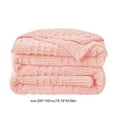 thumbnail image 3 of Flanne Bed Blankets Queen - Soft Lightweight Fuzzy Cozy Luxury Fall Winter Blanket Microfiber, Room Home Decor Christmas Decorations Gifts for Women and Men, 59.05x78.74in, Pink, 3 of 6