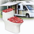 thumbnail image 6 of HELLHERO Toilet Lid Cover & 2 Piece Set Toilet Lid Dust Cover Set & Romantic Theme Decorations, 6 of 8