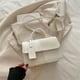 thumbnail image 3 of Bolsa de cuadrado pequeño, Bolso de hombro para viajes, Correa ajustable, Bolso cruzado, Blanco, 3 of 6