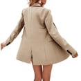 thumbnail image 3 of Solid Color Women Long Sleeved One Button Office Blazer Suit Coat, 3 of 4