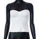 thumbnail image 4 of Top Sin Tirantes De Verano Top corto sin mangas para mujer, corpiño plisado sin espalda, traje de calle superior (blanco L) Cgtredaw Para estrenar, 4 of 9