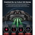 thumbnail image 3 of Smartwatch Hombre Militar con Llamadas Bluetooth, IP68 Impermeable Smartwatch con 129+ Modos Deportivos/SpO2/Pulsómetro/Monitor de Sueño,Reproducir Música,Reloj Inteligente Hombre iOS Android, 3 of 5