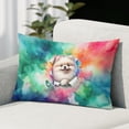 thumbnail image 2 of Funny Watercolor Adorable Pomeranian Peeking Through Torn Paper Effect Pillowcase Double Sided Pom Dog Lover Gifts Pillow Case Covers - 00026, 2 of 3