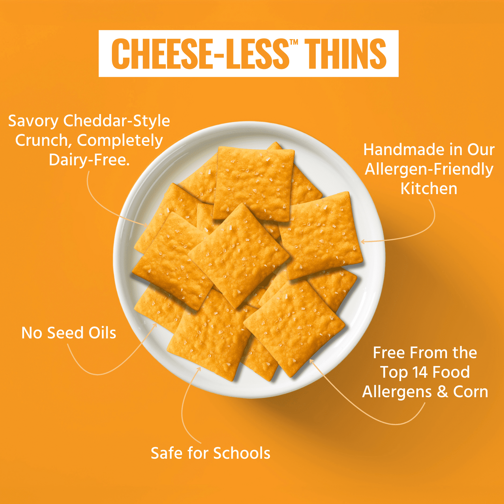 Every Body Eat Snack Thins, Cheese-less Flavor, Vegan, Gluten Free and Dairy Free (Pack of 2)