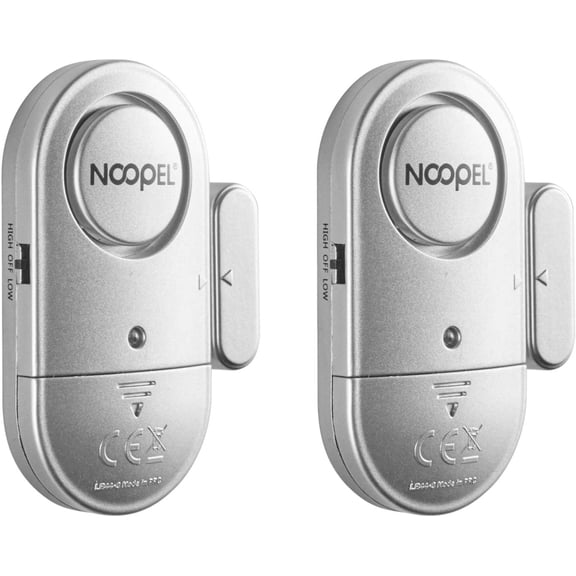 Door Alarms When Opened 2 Pack, New Version with Two Volume Levels, Window Alarm Sensors for Kids Safety Burglar Intruder Entry Alert, DIY Home Security, Battery Operated