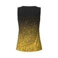 thumbnail image 5 of Picia Gold Glitter Gradient Pattern Women's Workout Tank Top,Breathable Activewear,Slim Fit Athletic Top,Versatile Workout Moisture-wicking top-Small, 5 of 9