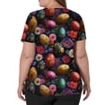 thumbnail image 5 of Stichou Easter Scrub Tops for Women 2026 Rabbit Eggs Graphic Happy Short Sleeve Clothes Soft V-Neck Lightweight Shirts with Pockets Navy M, 5 of 5