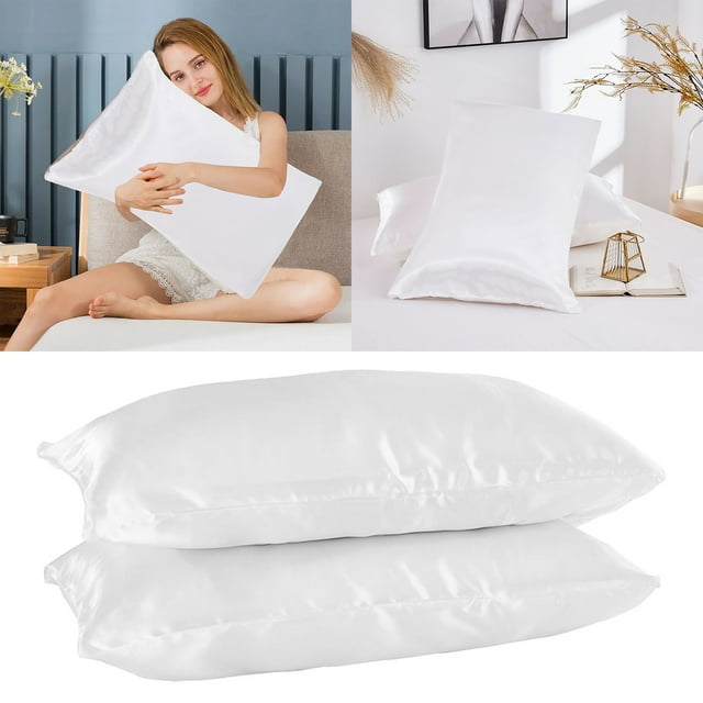 WHEANG Clearance 2pc Homeware Silk Pillow Cases Silk Double Pillowcase