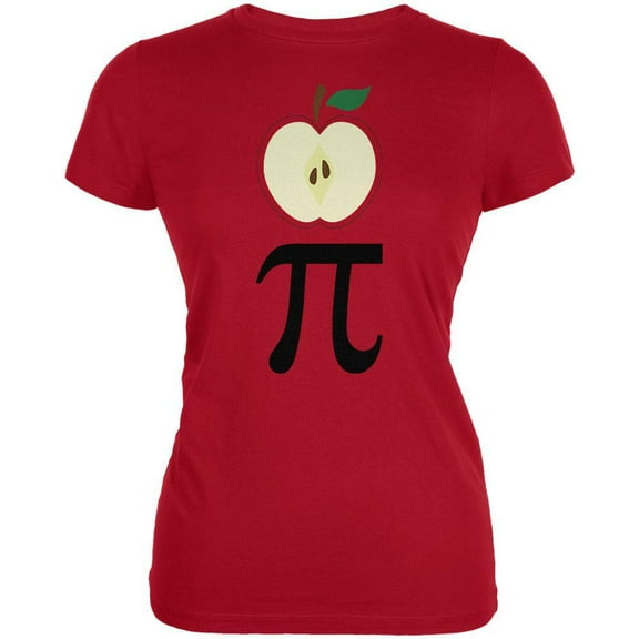 Halloween Women's Juniors Math Pi Costume Apple Day Short Sleeve Graphic Tee