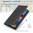 thumbnail image 3 of TECH CIRCLE Case For iPhone XS Max Case, Slim PU Leather Flip Folio Case Card Holders Kickstand Magnetic Shockproof Protective TPU Inner Wallet Cover for Apple iPhone XS Max 6.5" 2018,Black, 3 of 6