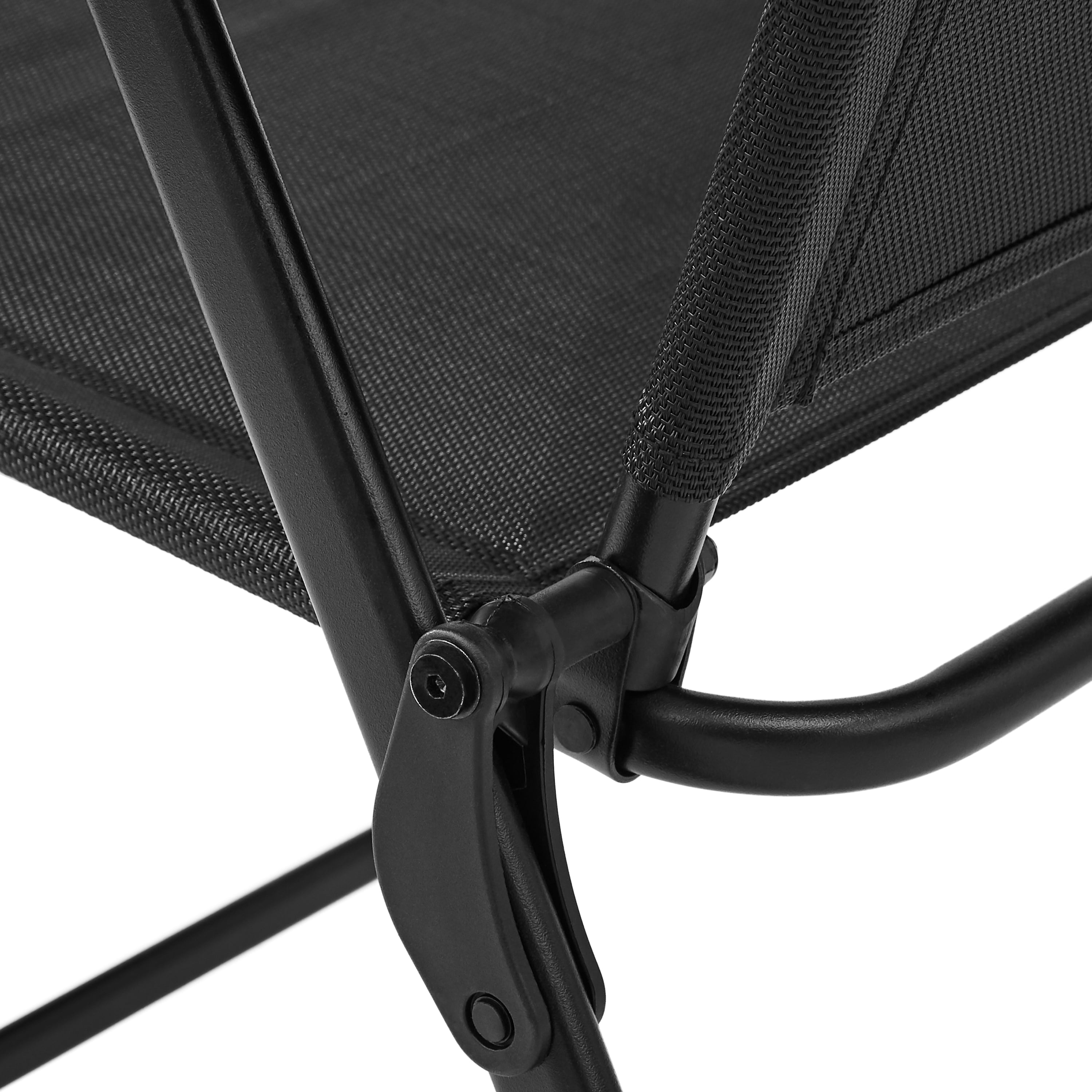 Mainstays Greyson Steel and Sling Folding Outdoor Patio Armchair - Set of 2, Black