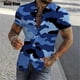 thumbnail image 4 of Camisa de camuflaje ajustada para hombre, camisas casuales con botones y manga corta con estampado 3D para hombre, camisas y blusas de talla grande, tops, ropa de hombre, 4 of 5