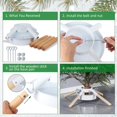 thumbnail image 4 of Soporte para árbol de Navidad Blissun para árboles reales de hasta 8 pies, color blanco, 4 of 9