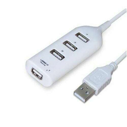 White USB 2.0 Hi-Speed 4-Port Splitter Hub Adapter for PC/Computer/Notebook 