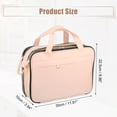 thumbnail image 6 of Unique Bargains Large Toiletry Bag Makeup Bag with Compartments Water-resistant Travel Bag Cosmetic Bag Pink, 6 of 7