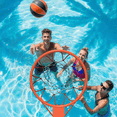 thumbnail image 6 of Danrelax Pool Basketball Hoop, Height Adjustable 3.9" to 6.9", Orange Steel Frame, Water Base, Includes Air Pump, 8-Inch Rubber Ball, Indoor & Outdoor Use, 6 of 7