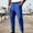 A184 Blue, variant on Men's Elastic Waist Cargo Joggers Slim Fit with Zippered Side Pockets Streetwear Style for Everyday Outdoor Activities and Urban Look