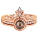 thumbnail image 2 of Fiudx Conjunto de Joyas Románticas, Anillos de Cobre Ajustables, Elegante Combinación de Oro Rosa y Plata, Regalo Perfecto para Bodas, Fiestas, Amigos, Celebra El Amor y La Amistad, Ideal para Mamás, 2 of 5