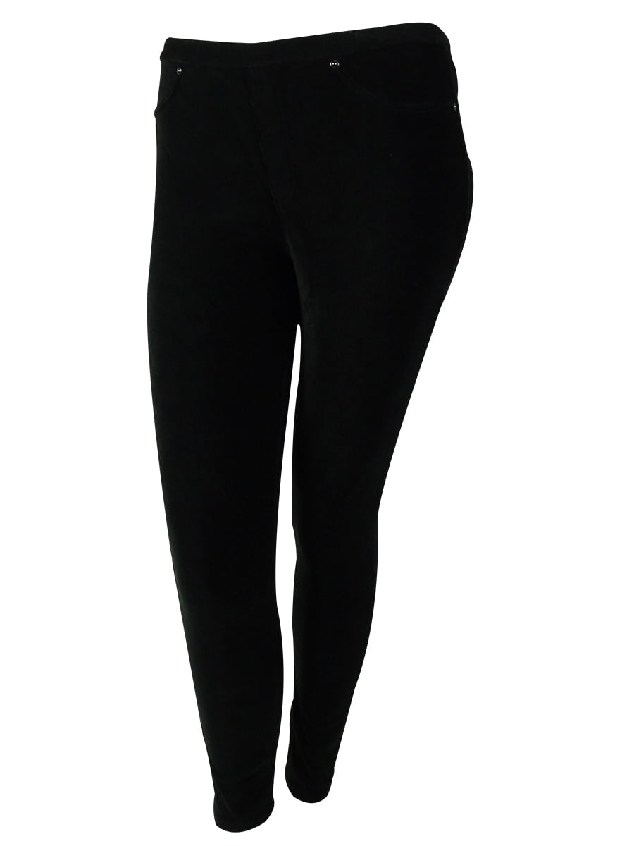 Style & Co. Women's Petite Skinny Corduroy Leggings (PXS, Deep Black) - Walmart.com