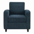 thumbnail image 4 of Venus Club Chair in Indigo Fabric and Medium Espresso Legs, 4 of 9