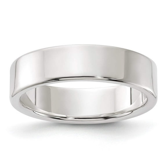 925 Sterling Silver Solid Polished Flat Band Lightweight 5mm Flat Size 13 Band Ring Ring for Women and Men