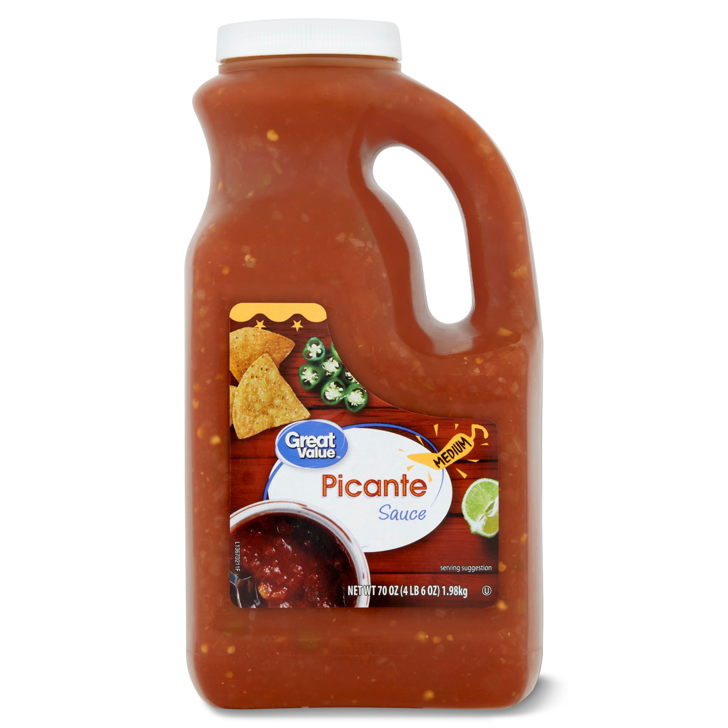 Great Value Medium Picante Sauce, Made with Tomatoes, Onions and