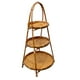 thumbnail image 1 of Cesta de frutas tejida a mano, cesta de comida, bandeja de pie, cesta de comida, bandeja para servir, soporte para cocina, habitación, cafetería, mesa Marrón 3 capas, 1 of 5