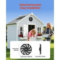 thumbnail image 3 of KFFKFF Gable Mount Fan, Solar-Powered 12 Inch Attic Exhaust Fan with Customizable Thermostat & External Mesh, 1300 CFM Home Ventilation System Cools Up to 1850 Sq.Ft, 3 of 9