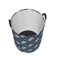 thumbnail image 3 of Balery Astronaut Corgi Dog Round Laundry Basket with Handles Waterproof Freestanding Laundry Hamper for Clothes Toys in the Dorm and Family-Small, 3 of 8