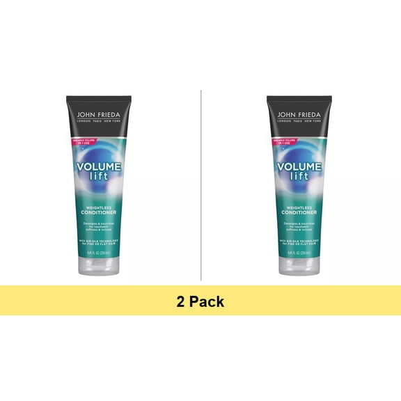 John Frieda Volume Lift Hair Conditioner for Fine or Flat Hair, Color-Safe, 8.45 fl oz - 2 Pack