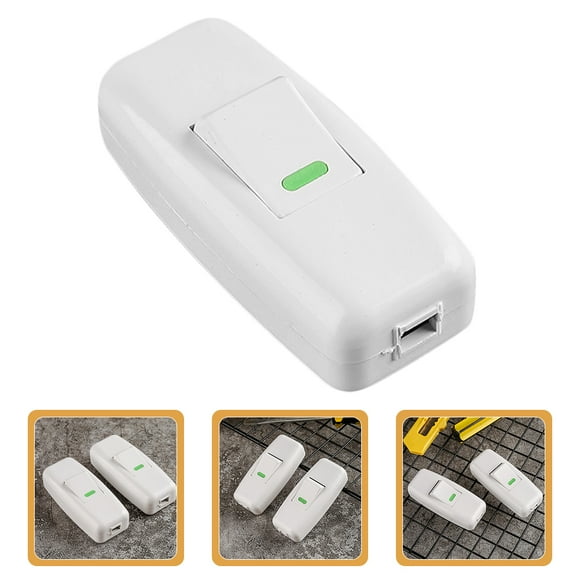 ELAYARD 10Pcs Replacement Inline Cord Switch for Bedside Lamp Convenient White Light Switch