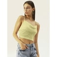 thumbnail image 6 of DressBerry Women's Solid Velvet Sleeveless Cropped Top High Waist Cowl Neck Casual Summer Wear Western Style Body Fit Short Top, 6 of 8