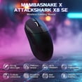 thumbnail image 2 of ATTACK SHARK X8 SE Wireless Gaming Mouse 55g Ultra-Lightweight Wired/BT/2.4GHz Wireless Programmable 25000 DPI Ergonomics Gamer Mice For PC Mac PS4 PS5 Xbox one Switch - Black With Tape, 2 of 9
